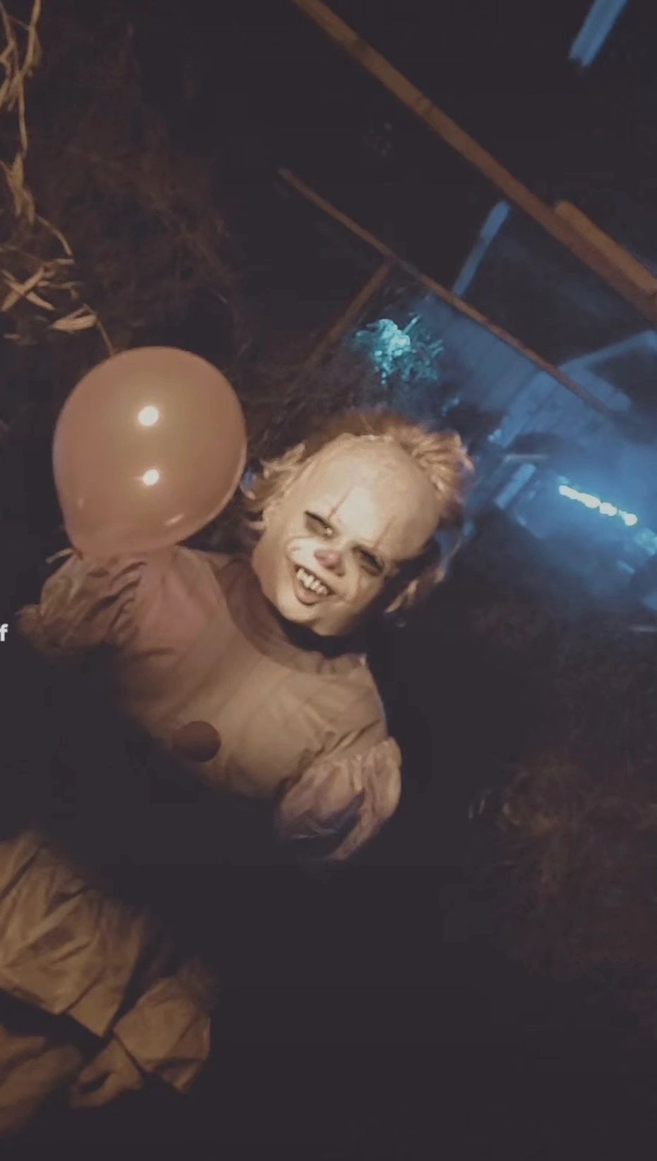 Creepy clown character