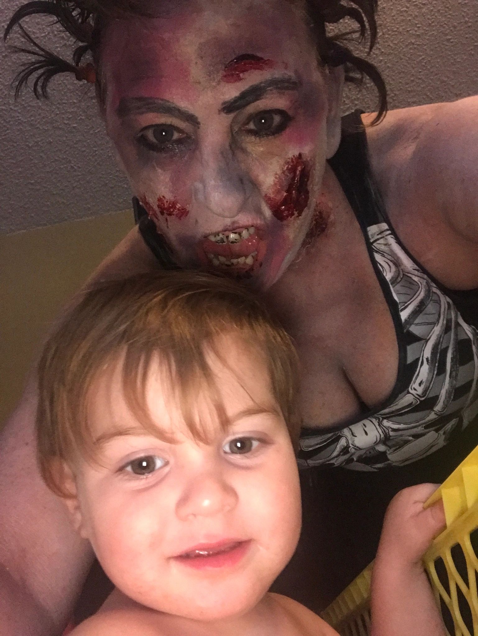 Zombie makeup selfie